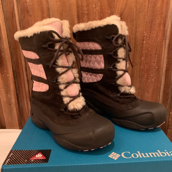 Columbia Youth Heather Canyon Snowboots Size 6 - Picture 3 of 16